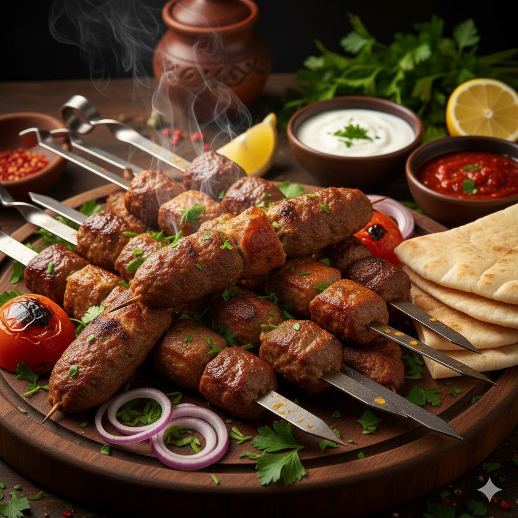 Traditional Halal Meat Kebabs